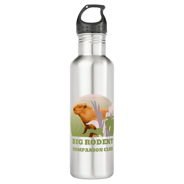 Botella De Agua Gran Rodent Companion Club Capybara (Anverso)