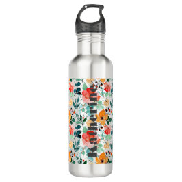 Botella De Agua Grande Bouteille d'eau Motif Floral Personnalisée