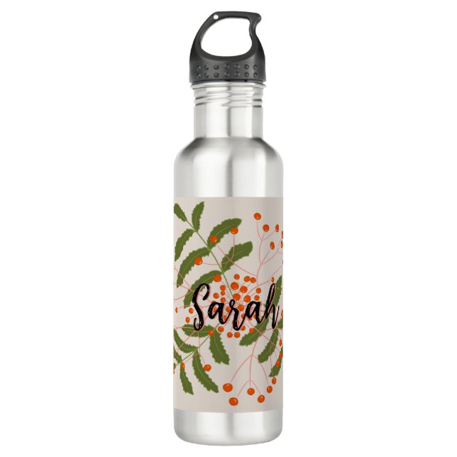 Botella De Agua Grandes bayas rojas de Rowan (Anverso)