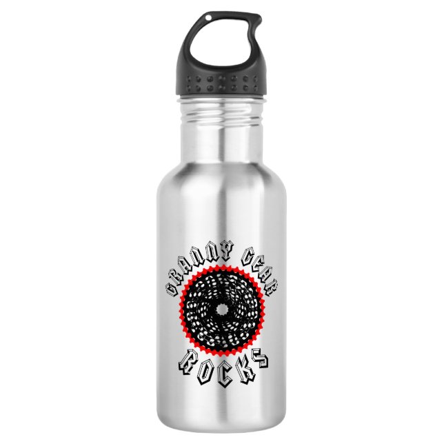 Botella De Agua Granny Gear Rocks Ciclismo (Anverso)