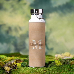 Botella De Agua Grano marrón claro Monograma