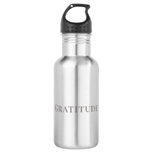 Botella De Agua Gratitud – Diseño de tipografía minimalista