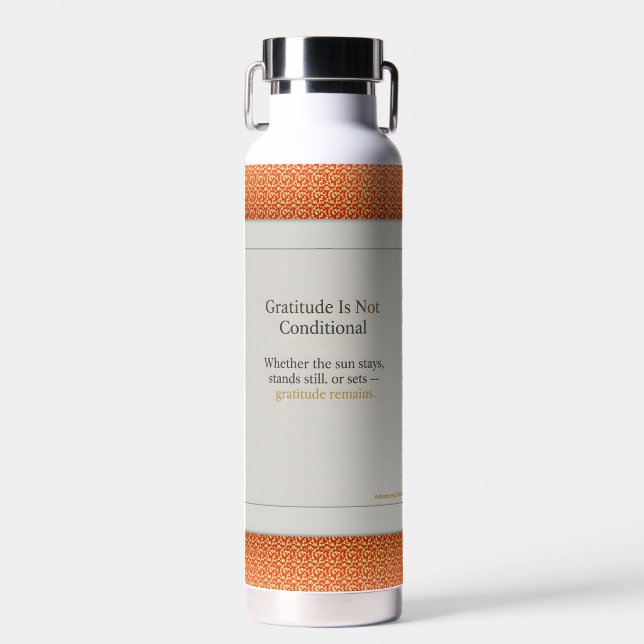 Botella De Agua Gratitude Remains: affirmation drinkware Mindful (Delantero)