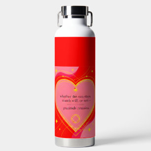 Botella De Agua Gratitude Remains™ Amor y Presencia Amor que Viaja