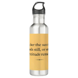 Botella De Agua Gratitude Remains Water Bottle | Inspirational Aff