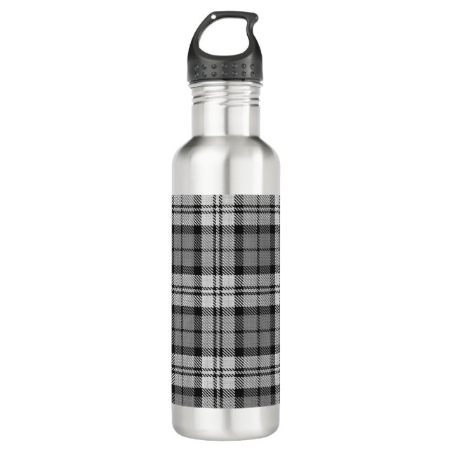 Botella De Agua Gray Blackwatch Tartan Plaid Design (Anverso)