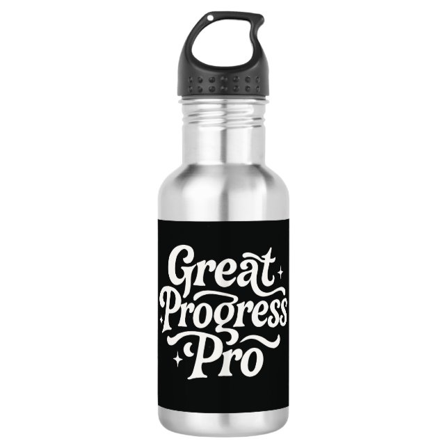 Botella De Agua Great Progress Pro" Motivational Water Bottle  (Anverso)