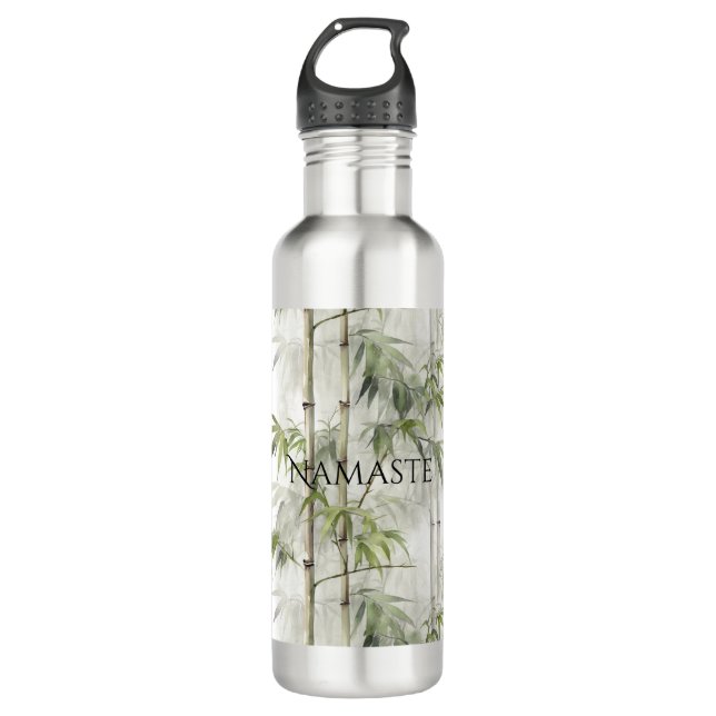 Botella De Agua Green Bamboo Mindfulness Yoga (Anverso)