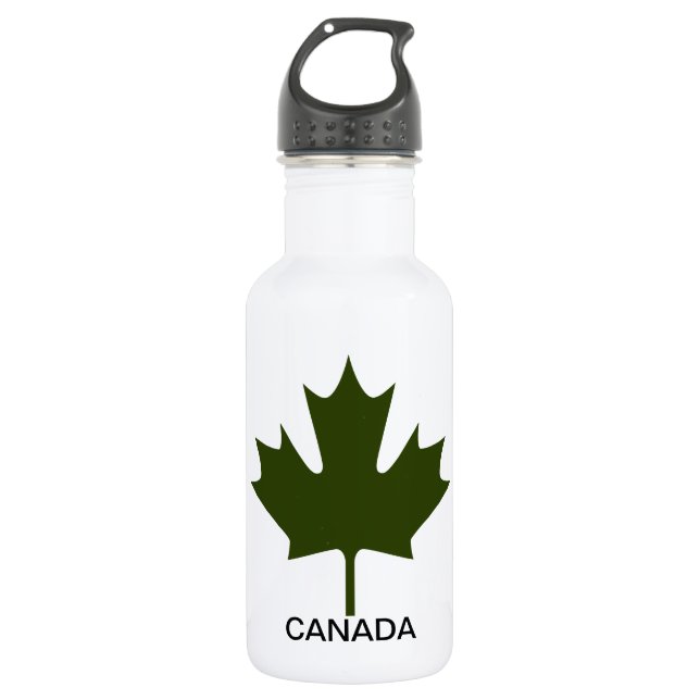Botella De Agua Green Maple Leaf Canada - (Anverso)