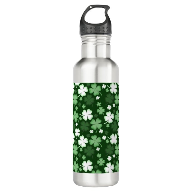 Botella De Agua Green Shamrock, Día de San Patricio (Anverso)