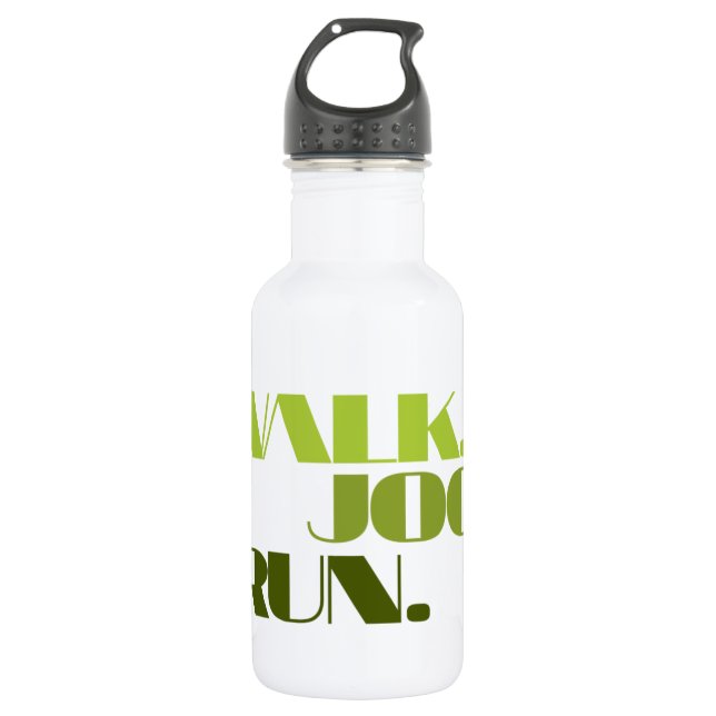 Botella De Agua GREEN WALK JOG RUN (fuente CHUNKY) (Anverso)