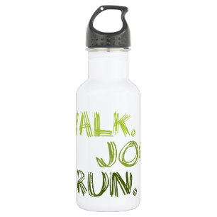 Botella De Agua GREEN WALK JOG RUN (fuente SCRIBBLE)