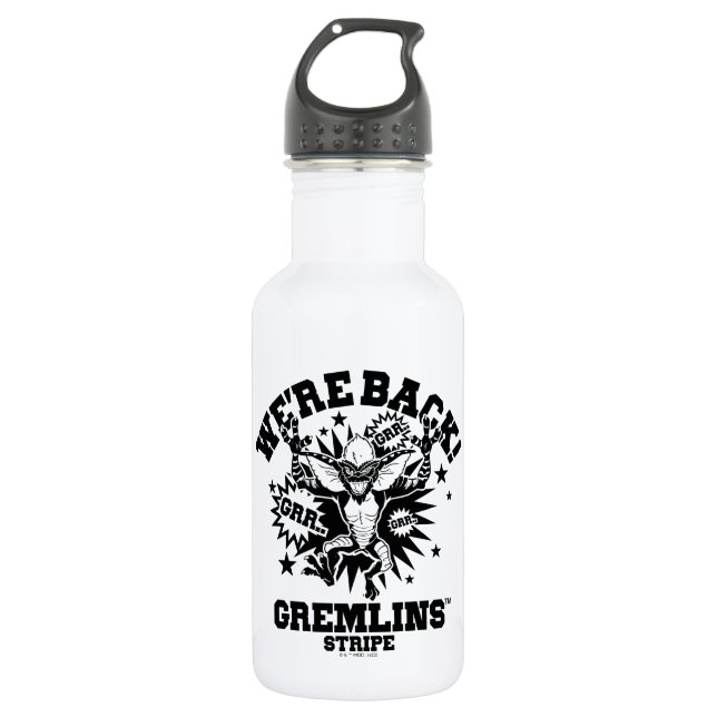 Botella De Agua Gremlins | Stripe Estamos de vuelta (Anverso)