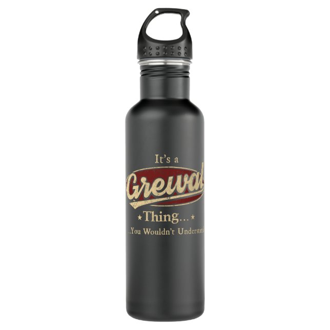 Botella De Agua GREWAL Name Bottle Gift (Anverso)