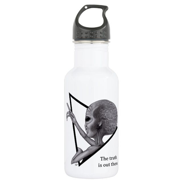 Botella De Agua Grey Alien, la verdad está ahí fuera (Anverso)