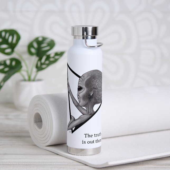 Botella De Agua Grey Alien, la verdad está ahí fuera (Yoga)
