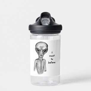 Botella De Agua Grey Alien , quiero creer