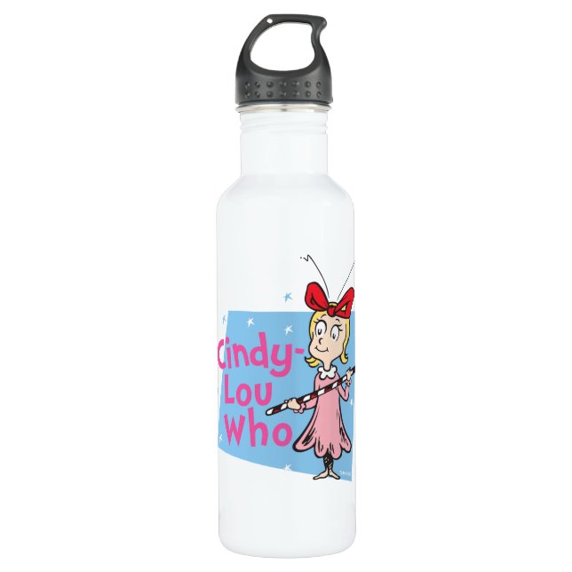 Botella De Agua Grinch | Cindy-Lou Who - Candy Cane (Anverso)