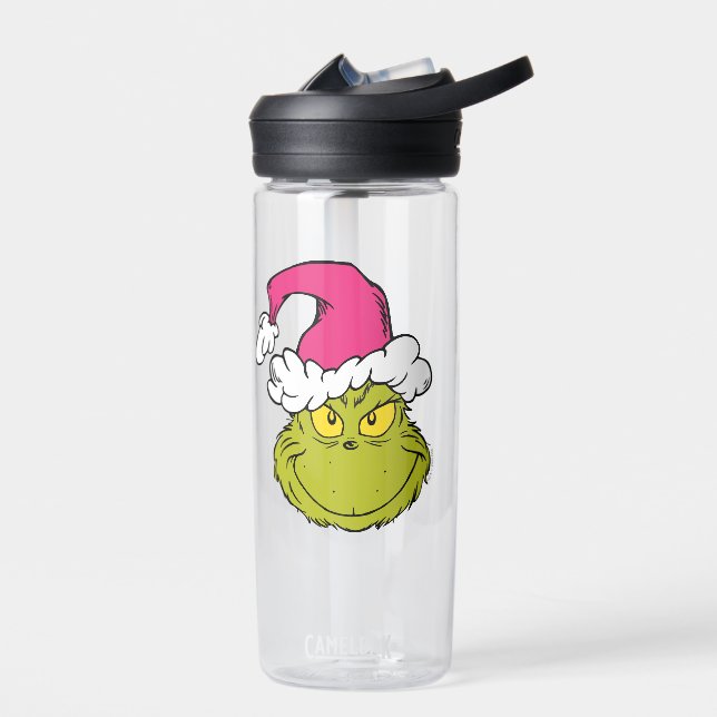 Botella De Agua Grinch con sombrero rosa de Santa (Izquierdo)