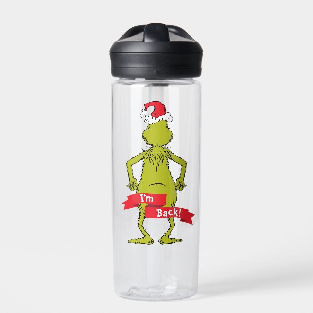 Botella De Agua Grinch | Estoy de vuelta (Delante)