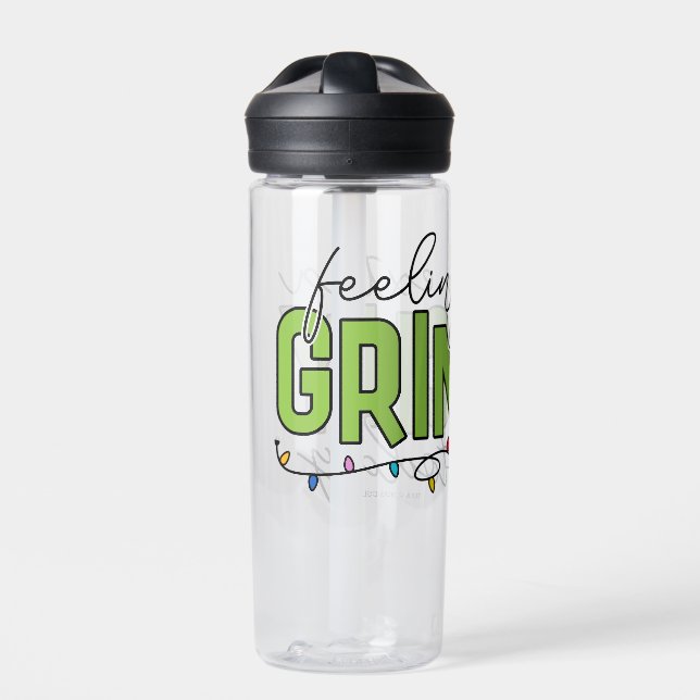 Botella De Agua Grinch | Me siento extra gruñón hoy 4 (Delante)