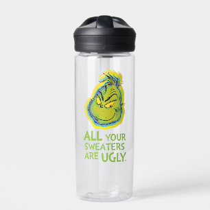 Botella De Agua Grinch Todas tus suéteres son feas cita