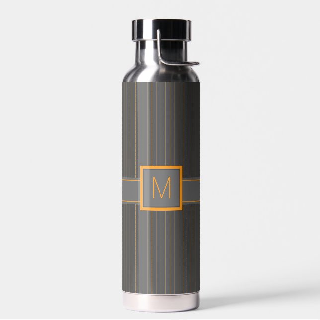 Botella De Agua Gris con pinzas Naranjas (Izquierdo)