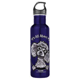 Botella De Agua Gris Minim Toy Poodle IAAM
