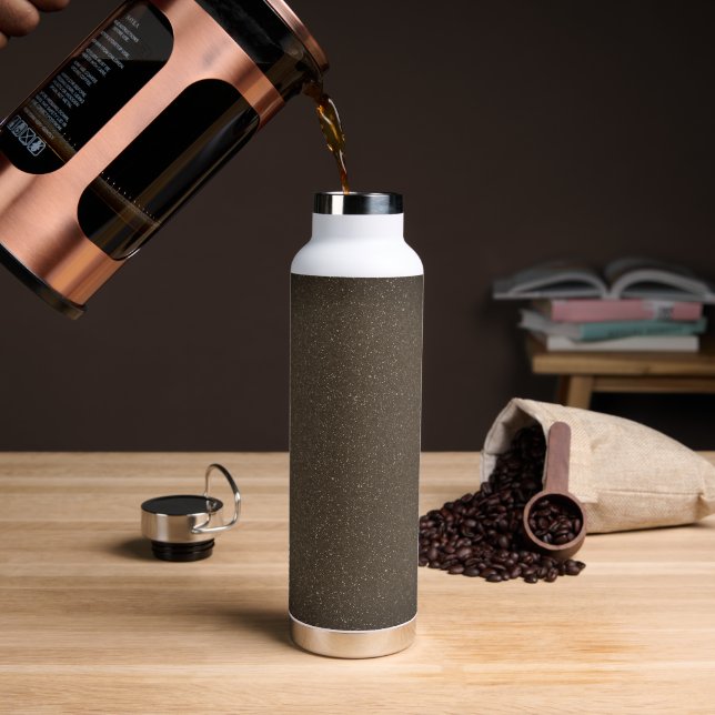 Botella de agua gris oscuro personalizable (Café)