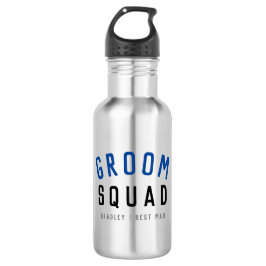 Botella De Agua Groom Squad | Moderno bachiller Groomsman estilo