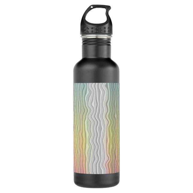 Botella De Agua Groovy Boho Trippy Resumen Bandera del Orgullo de  (Anverso)