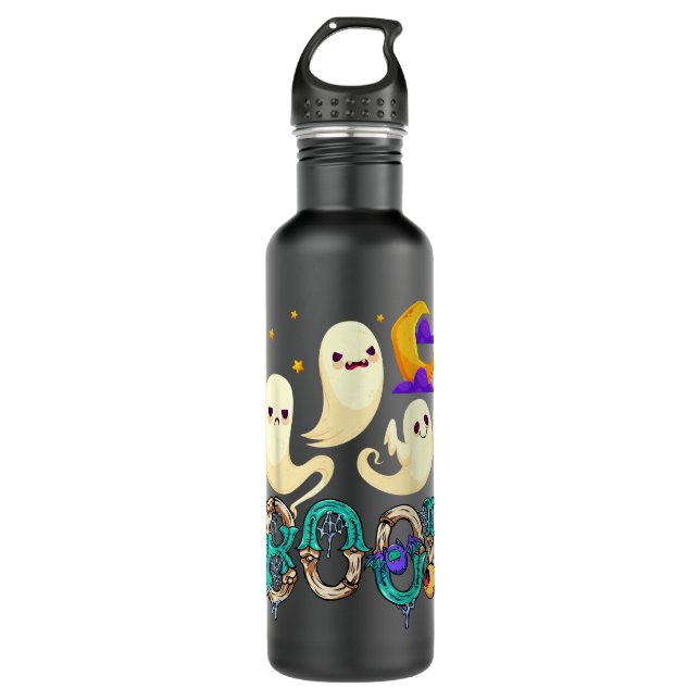 Botella De Agua Groovy Boo Boo Crew Enfermera Graciosas Fantasmas (Anverso)