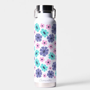 Botella De Agua Groovy Pastel Pattern Retro Floral