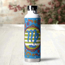Botella De Agua Groovy Virgo Personalizado