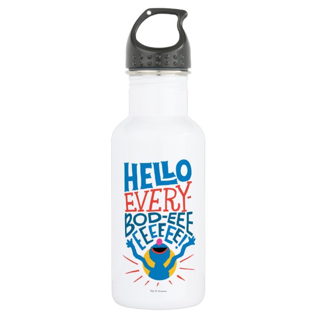 Botella De Agua Grover Hello (Anverso)