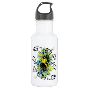 Botella De Agua Grunge Swirl Trumpet