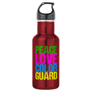 Botella De Agua Guardia de Color Paz Amor Guardia de Color Lindo