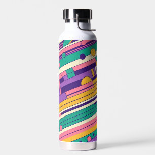 Botella De Agua Guay, colorido diseño retro de los años 80 y 90