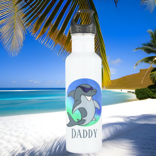 Botella De Agua Guay Dad agrega un tiburón de nombre