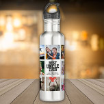 Botella De Agua Guay moderno mejor TÍO Collage de fotos de la hist<br><div class="desc">Frasco de agua de collage de fotos de Instagram moderno y personalizado para el MEJOR TÍO. Un regalo perfecto para unas fabulosas vacaciones / sorpresa de cumpleaños. ¡Le encantará llevar a su gente favorita dondequiera que vaya!</div>