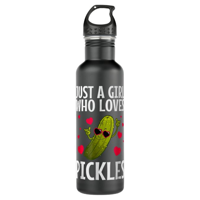 Botella De Agua Guay Pickle Para Mujeres Chicas Pickles Dill Pickl (Anverso)
