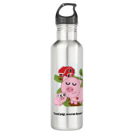 Botella De Agua Guay Pig Cálido corazón
