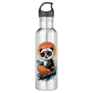 Botella De Agua Guay Surfing Panda Bear