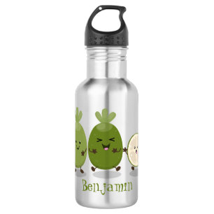 Botella De Agua Guayaba feijoa personalizado de piña de cuña ilust
