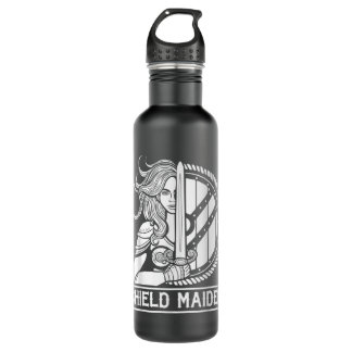 Botella De Agua Guerrera de Viking Shield Maiden Norse Mytholog