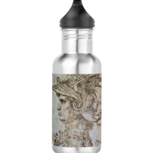 Botella De Agua Guerrero con casco de Leonardo