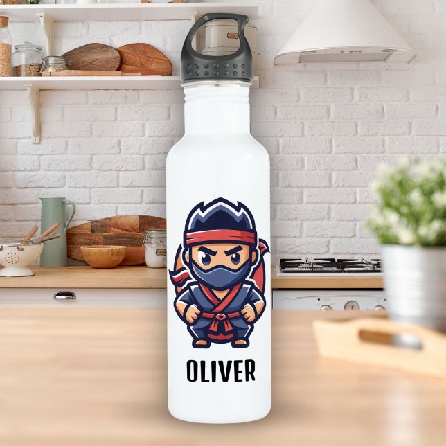 Botella De Agua Guerrero de Ninja lindo personalizado (Subido por el creador)
