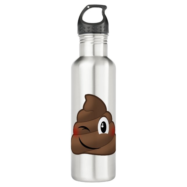 Botella De Agua Guiño de emoji del impulso (Anverso)