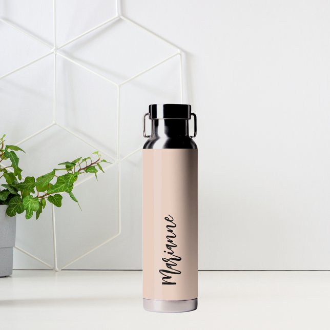 Botella De Agua Guión de nombre personalizado gris (Subido por el creador)