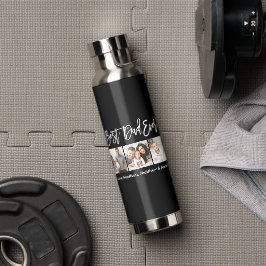 Botella De Agua Guión de pincel moderno Mejor papá de la historia